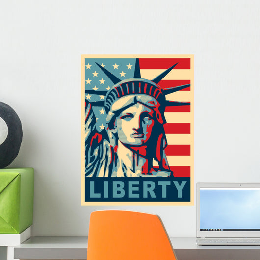 Statue of Liberty. New York landmark. Wall Mural