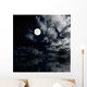 Moon and Clouds above Wall Decal