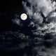 Moon and Clouds above Wall Decal