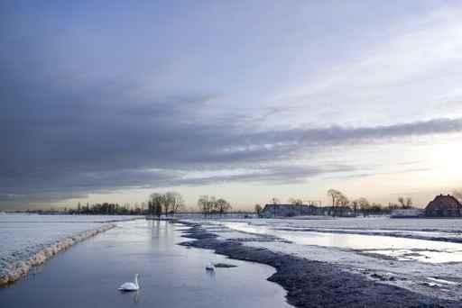 Frozen Dutch Canal Wall Decal