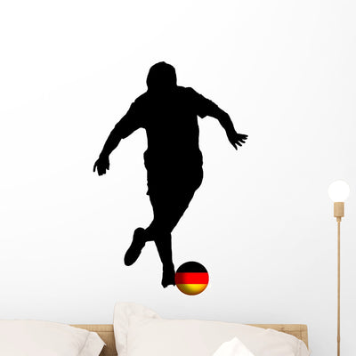 Player Soccer Germany Wall Mural shown on a wall