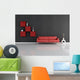 red and black lounge Wall Mural