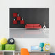 red and black lounge Wall Mural