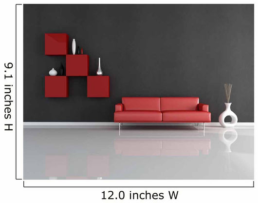 red and black lounge Wall Mural