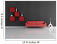 red and black lounge Wall Mural