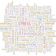 Stress Word Collage White