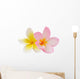 Two Frangipani Flowers Isolated on White Wall Decal