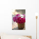 India, Pink And White Flowers In Terracotta Pot At Ahilya Fort Hotel Wall Mural