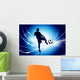 Soccer Player on Abstract Modern Light Background Wall Mural