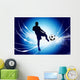 Soccer Player on Abstract Modern Light Background Wall Mural