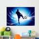 Soccer Player on Abstract Modern Light Background Wall Mural