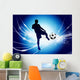Soccer Player on Abstract Modern Light Background Wall Mural