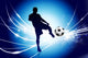 Soccer Player on Abstract Modern Light Background Wall Mural