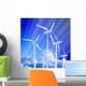 blue sky, windmill generators and rays of light Wall Mural