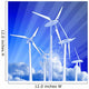 blue sky, windmill generators and rays of light Wall Mural