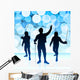 Fencer Blue Lens Flare Wall Mural