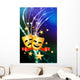 Comedy and Tragedy Masks on Abstract Modern Light Background Wall Mural
