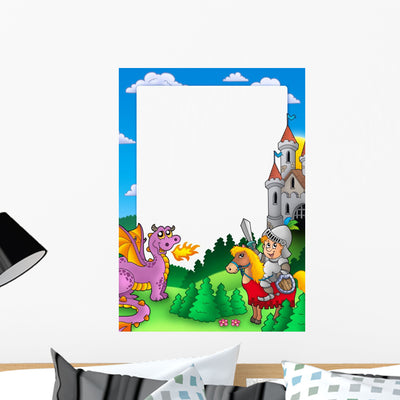 Frame with Knight and shown on a wall