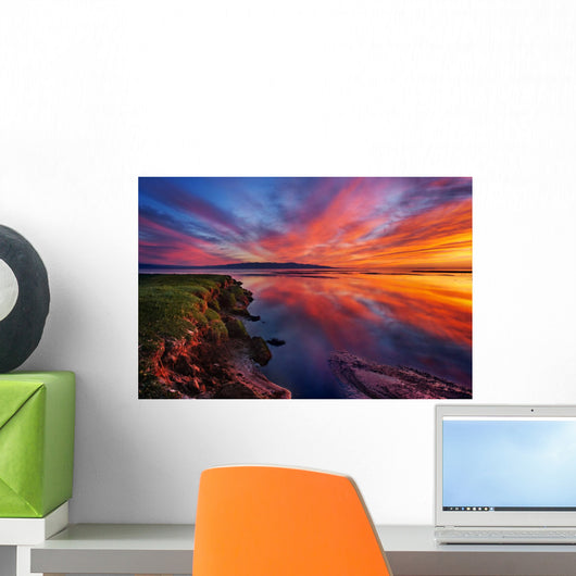 Mongolia Sunset Lake Wall Decal