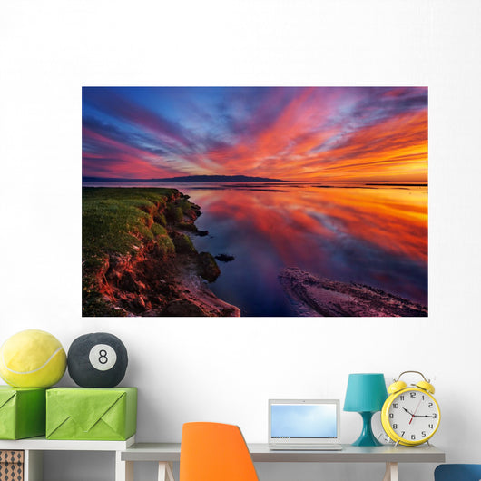 Mongolia Sunset Lake Wall Decal