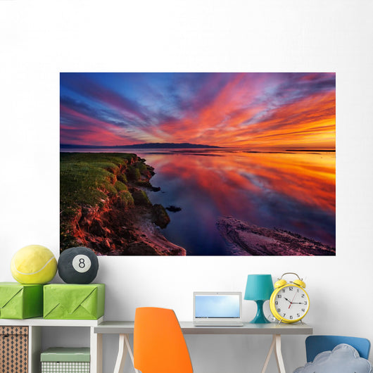 Mongolia Sunset Lake Wall Decal