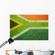 South African flag on football or rugby pitch Wall Mural