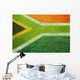 South African flag on football or rugby pitch Wall Mural