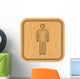 Wooden Men Toilets Sign Wall Decal