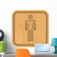 Wooden Men Toilets Sign Wall Decal