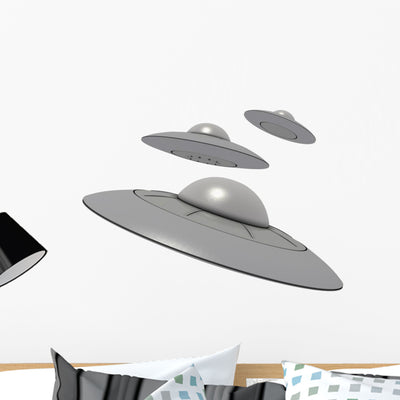 Ufo Wall Stickers shown on a wall