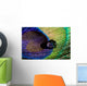 Water Drop on Peacock Feather Wall Mural