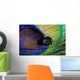 Water Drop on Peacock Feather Wall Mural