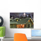 Wooden Cottage Winter's Evening Wall Decal