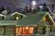 Wooden Cottage Winter's Evening Wall Decal