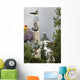 View Of A Totempole In Downtown Ketchikan, Alaska Wall Mural