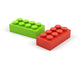 Plastic toy blocks on white background. Wall Decal