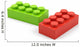 Plastic toy blocks on white background. Wall Decal