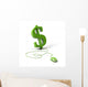 Dollar Symbol Connected to Wall Decal