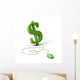 Dollar Symbol Connected to Wall Decal
