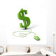 Dollar Symbol Connected to Wall Decal