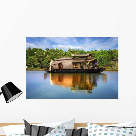 Houseboat Backwaters India Wall Decal