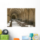 A covered corridor with benches and a dome ceiling;Salisbury england Wall Mural