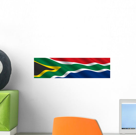 South African Flag in the Wind Wall Mural