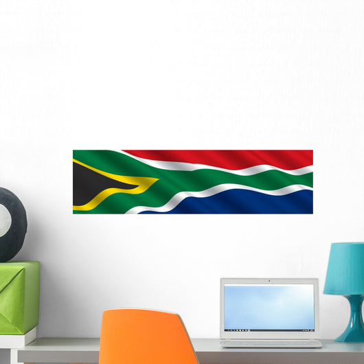 South African Flag in the Wind Wall Mural