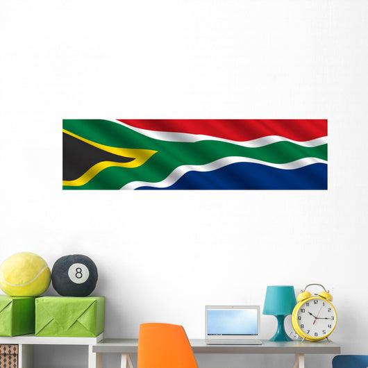 South African Flag in the Wind Wall Mural