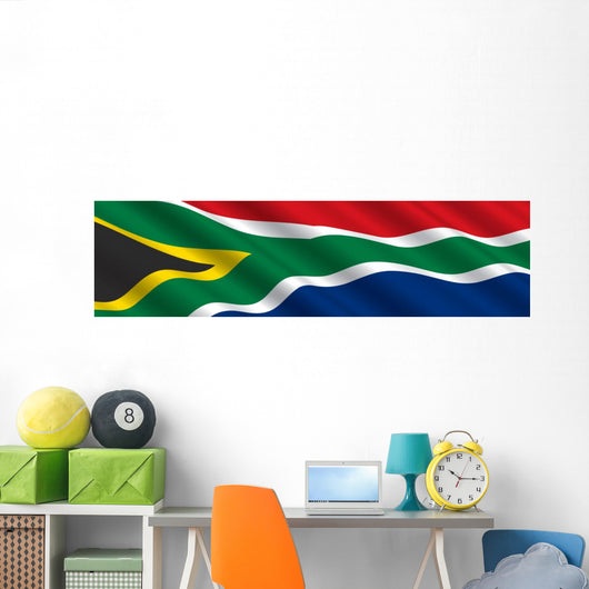 South African Flag in the Wind Wall Mural