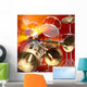abstract jazz rock background musical instruments Wall Mural