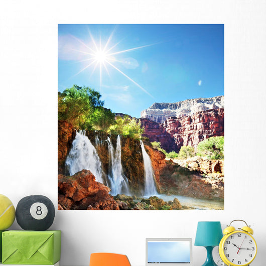 Tropical waterfall Wall Mural