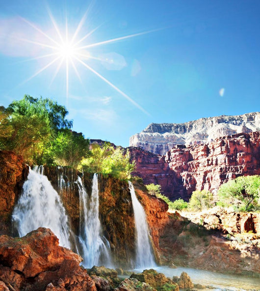 Tropical waterfall Wall Mural