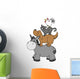 Bremer Stadtmusikanten, Hahn, Katze, Hund, Esel Wall Decal